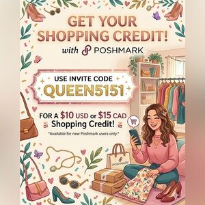Poshmark Promo code save $15 off your first purchase code QUEEN5151 new account✨